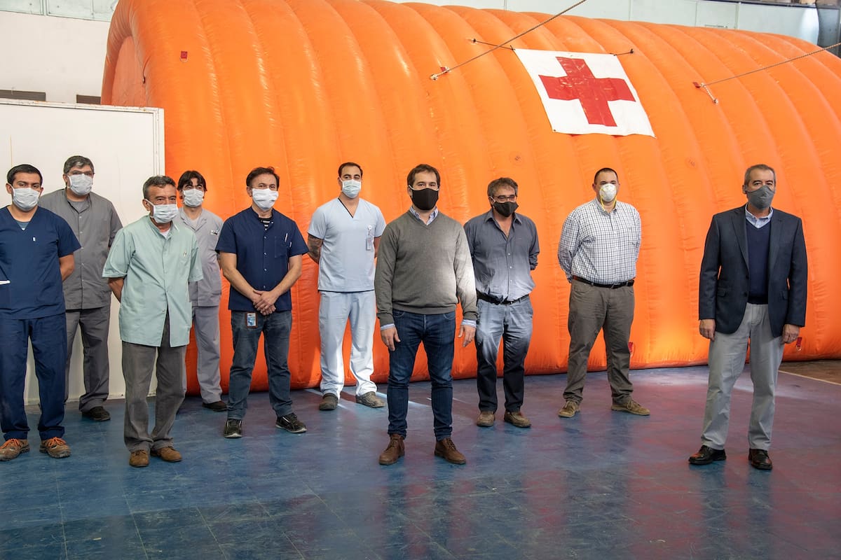 PAE colaboró con el armado de un hospital de campaña en Comodoro Rivadavia para pacientes de media y alta complejidad