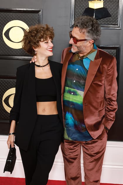 Páez y Kolodziej, juntos en la ceremonia de los premios Grammy de 2023