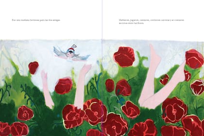 Páginas de "Nieblita del Yí", libro para chicos y grandes de Juan Forn, María Domínguez y Teresita Olhaberry