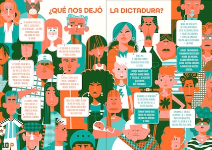 Páginas del libro "La última dictadura", publicado por Pequeño Editor