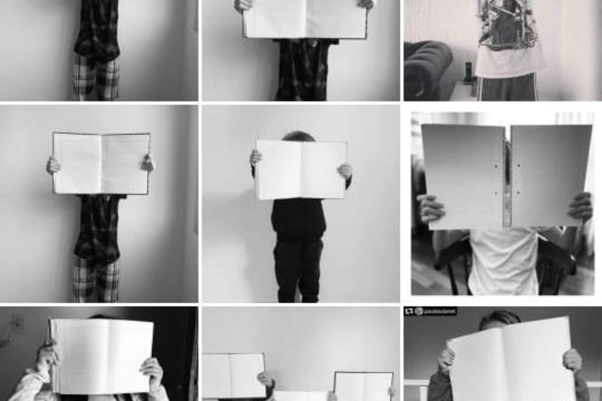 Páginas en blanco, símbolos de la falta de contenidos durante 2020 y de chicos impedidos de escribir su historia