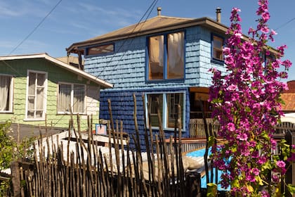 Palafitos en el barrio Gamboa, en Castro.