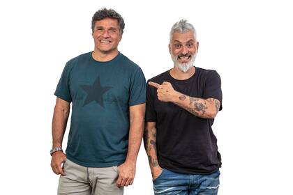 Palazzo junto a su socio Marcelo “Chueco” Oliva.
