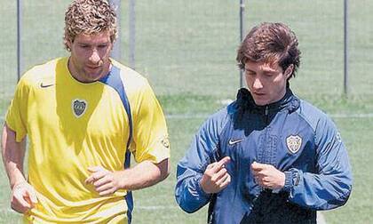 Palermo y Barros Schelotto, dos amigos fuera y dentro de la cancha, formaron una dupla de lujo en el ataque xeneize