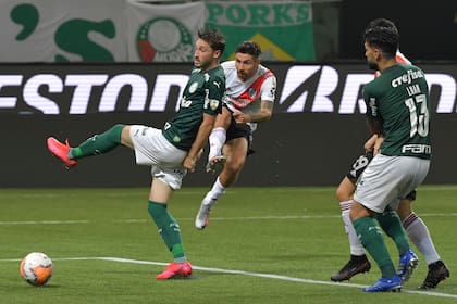 El gol de Montiel que fue anulado: era el 3-0 de River a Palmeiras en Brasil