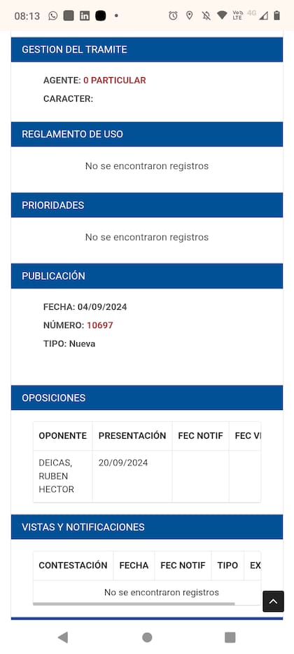 Deicas rechazó una solitud realizada por un tercero para usar la marca "Los Palmeras de Cacho Deicas"