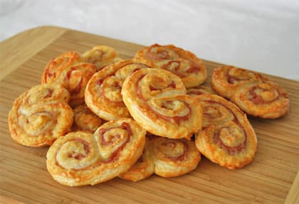 Palmeritas de hojaldre.