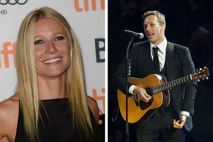 Paltrow y Martin; la actriz y el cantante se conocieron en un recital de Coldplay