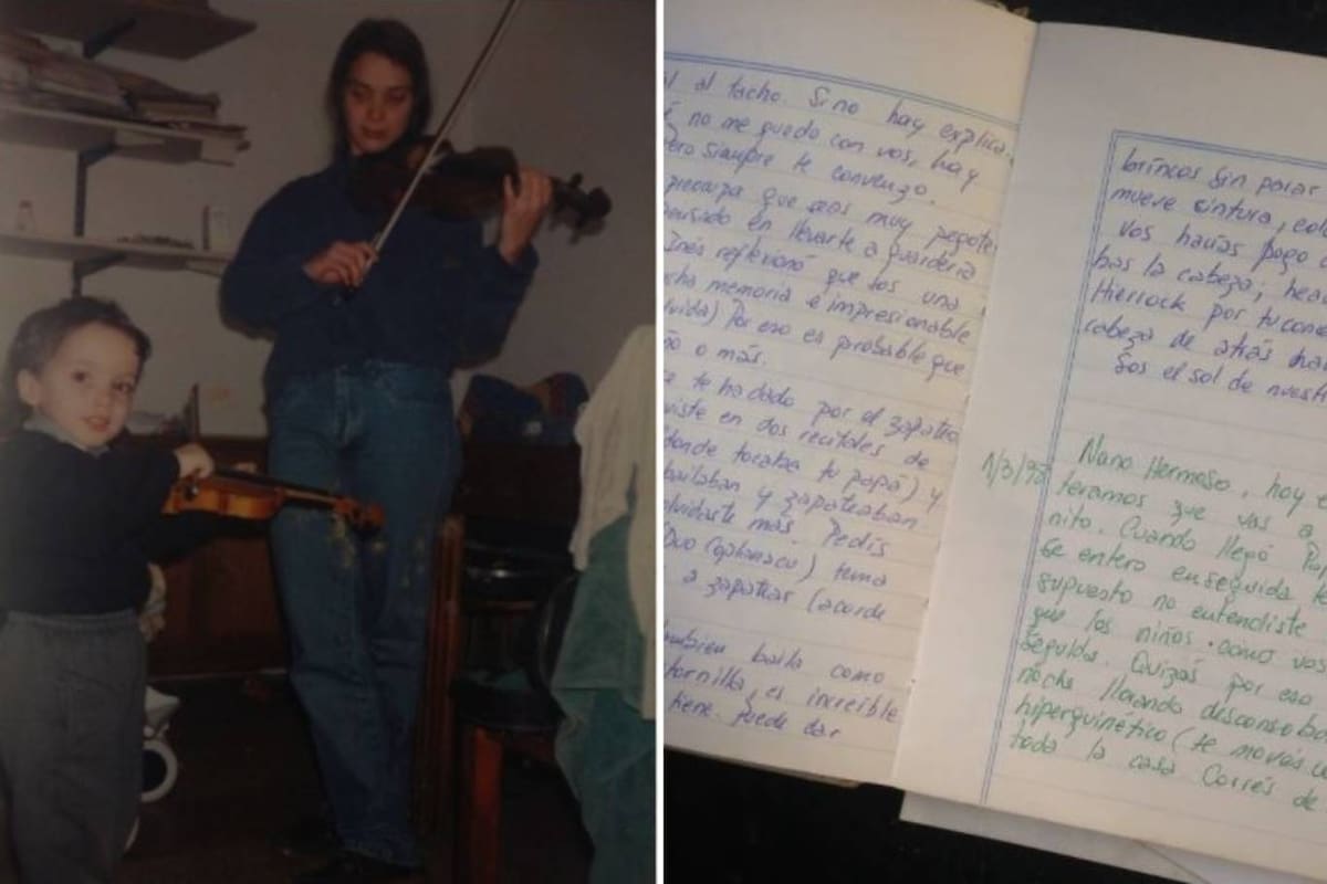 Pamela escribió en un cuaderno todo sobre la infancia de su hijo Manuel, y años más tarde le regaló las anotaciones para que él las tuviera, las leyera y, quizás, las continuara