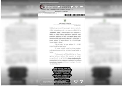 Pamela Sosa celebró en sus redes sociales la medida de la Cámara de Casación que inhabilitó a Aníbal Lotocki para el ejercicio de su profesión