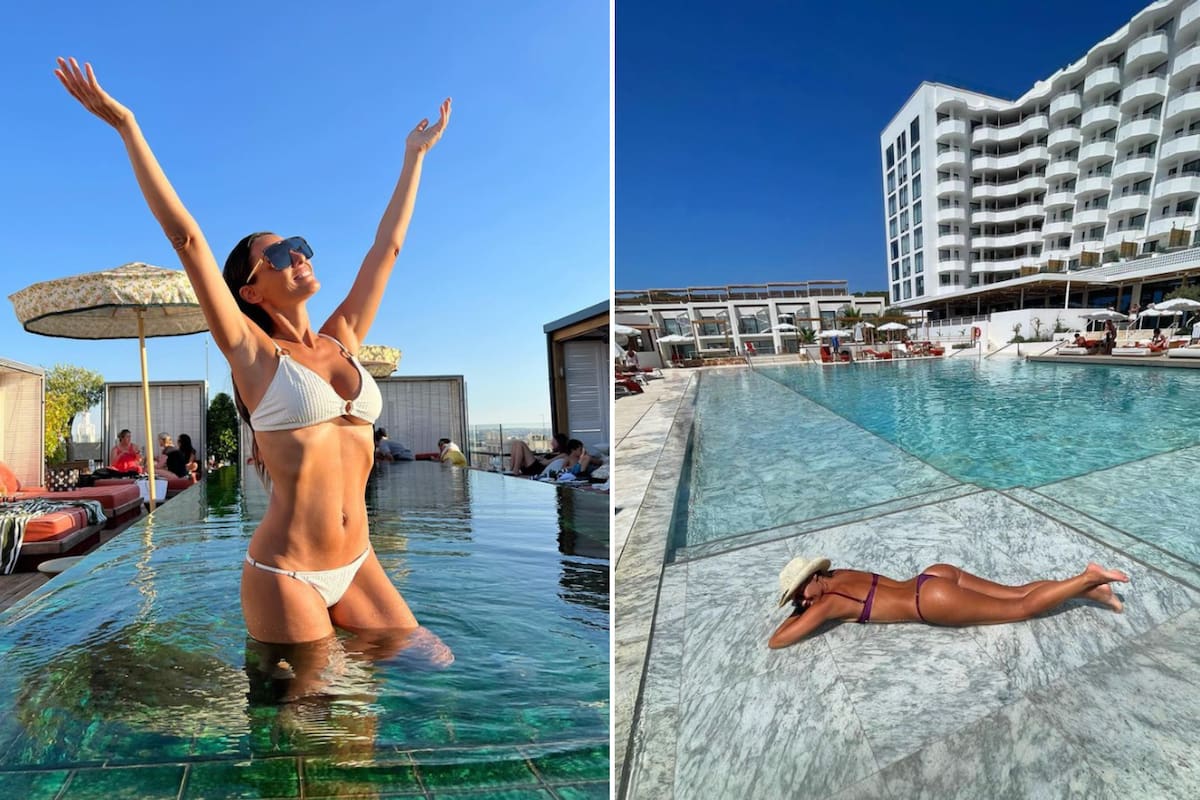 Pampita disfruta de sus vacaciones en España con sus hijos varones, la pequeña Ana y amigas