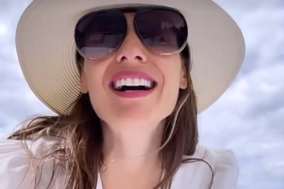 Pampita, en una de sus jornadas de relax