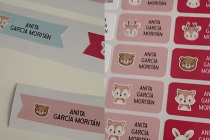 Pampita fue la encargada de etiquetar los útiles escolares de Anita (Foto: Instagram @pampitaoficial)