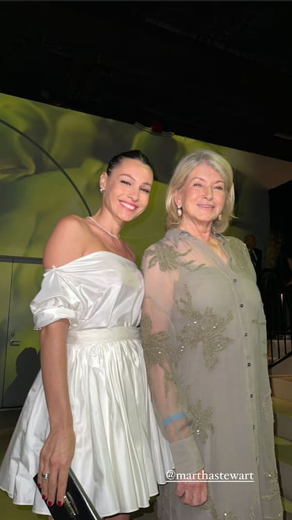 Pampita junto a Martha Stewart en Nueva York