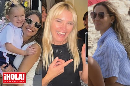 Pampita junto a su hija Anita, Valeria Mazza y Jimena Barón