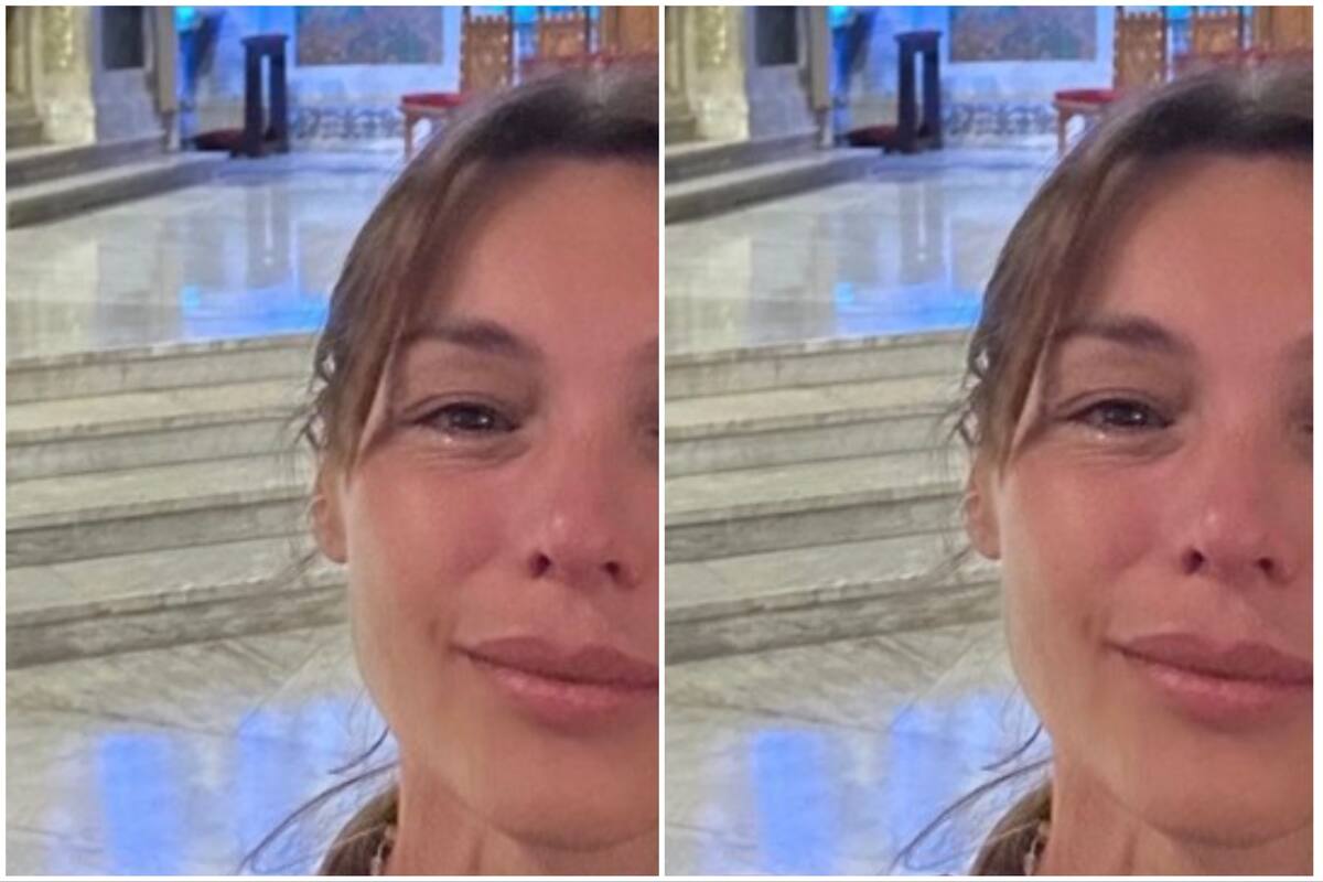 Pampita lloró al ver a la Virgen de Luján