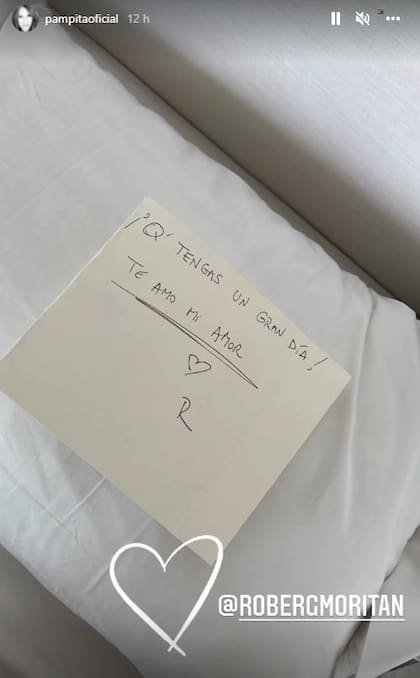 Pampita mencionó a Roberto García Moritán en un mensaje (Crédito: Instagram/@pampitaoficial)