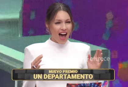 Pampita no pudo ocultar su asombro al conocer el nuevo cambio de Los 8 escalones (Foto: Captura eltrece)