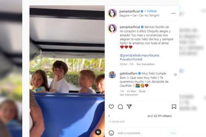 Pampita sorprendió a su hijo con un festejo de cumpleaños (Foto Instagram @pampitaoficial)