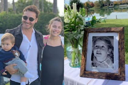 Pampita y Benjamín Vicuña en el homenaje a Blanca en el día que cumpliría 15 años