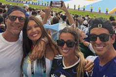 Pampita y Martín Pepa disfrutaron de la selección argentina en Miami: fotos, risas y un alocado festejo
