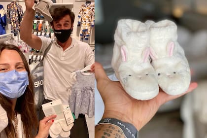 Pampita y su marido, Roberto García Moritán, no aguantaron las ganas de comprarle a su beba las primeras prendas