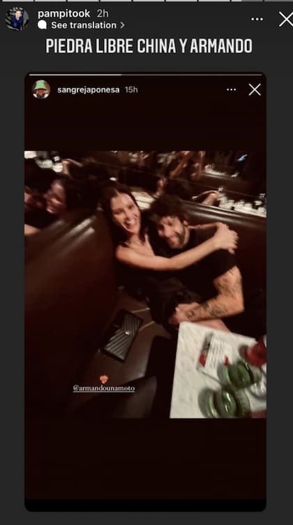 "Pampito" citó la foto original que publicó Eugenia Suárez