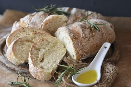 Pan ciabatta.