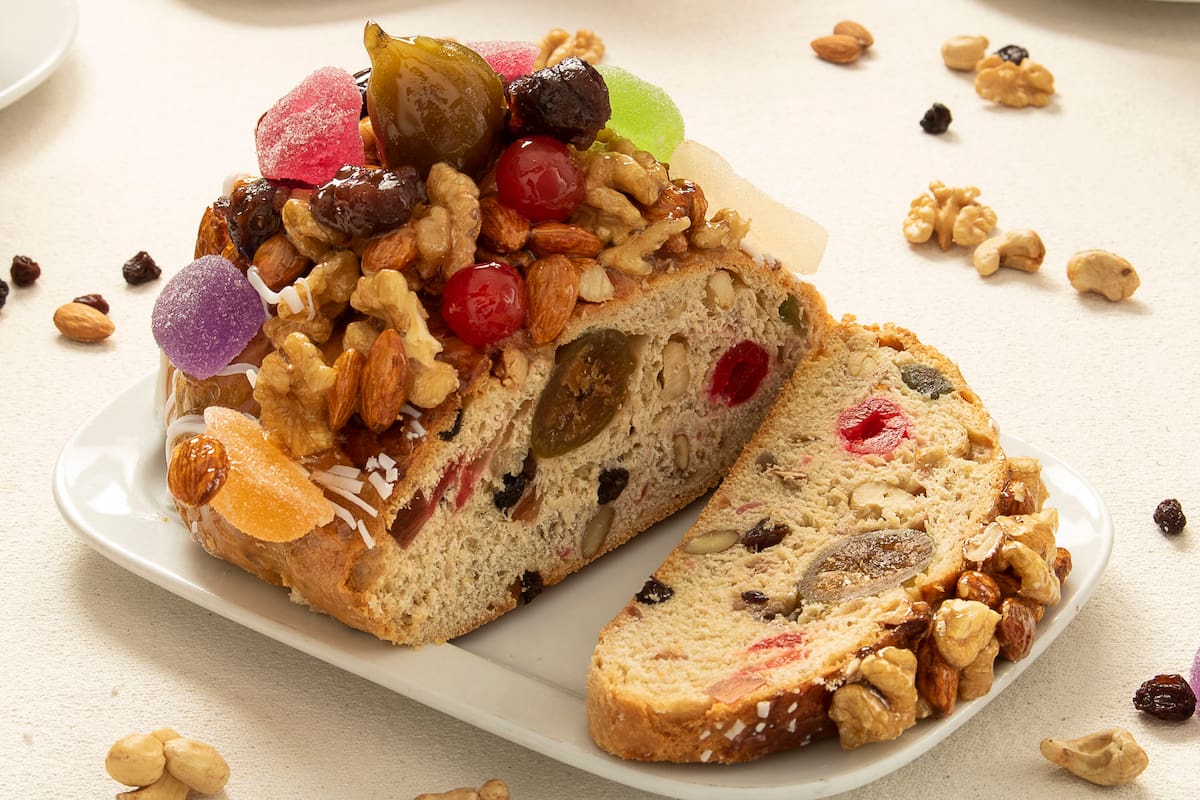 Pan dulce con crema, una de las variantes que se ofrecen para las fiestas (Las Violetas)