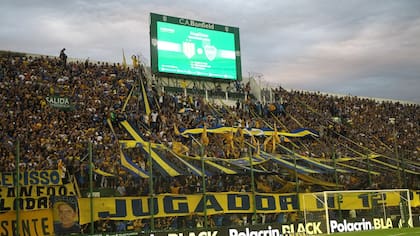 Panorama de la tribuna de Boca el sábado pasado en Banfield