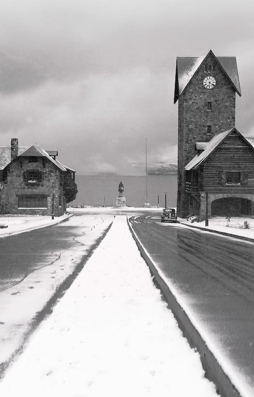 Panorama del Centro Cívico en invierno en 1943