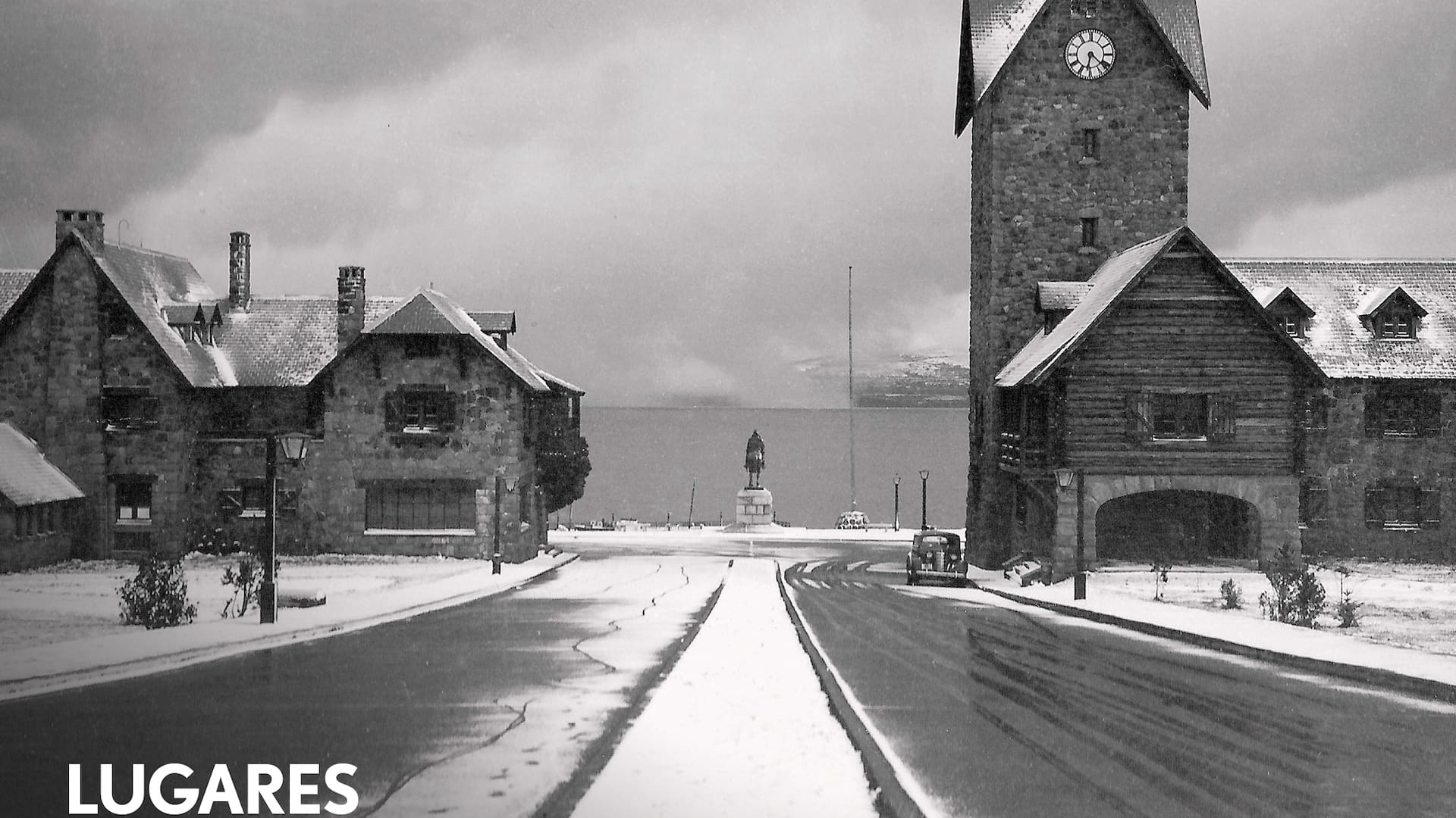 Panorama del Centro Cívico en invierno en 1943