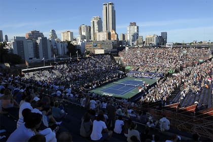 Panorámica de la cancha donde se realizó la exhibición
