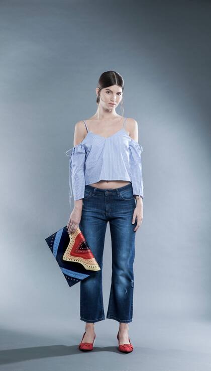 Pantacourt en denim