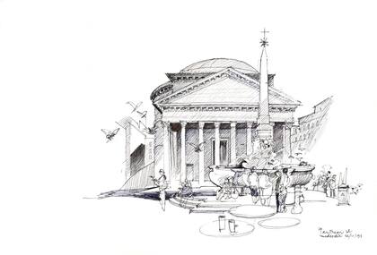 Panteón en Roma, Italia, 1993