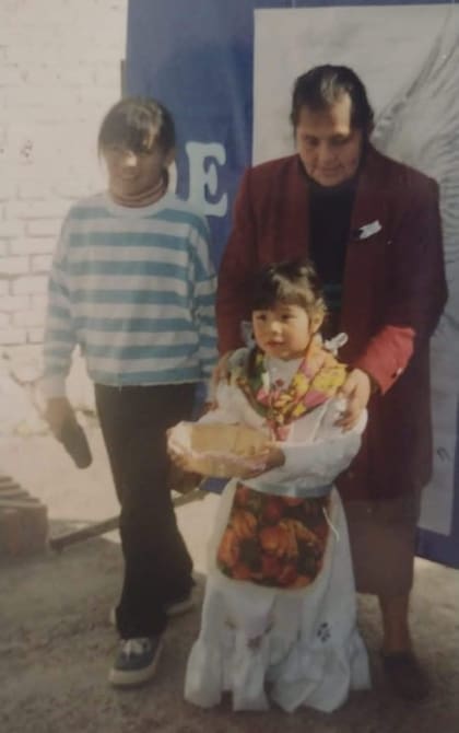 Paola con la mamá