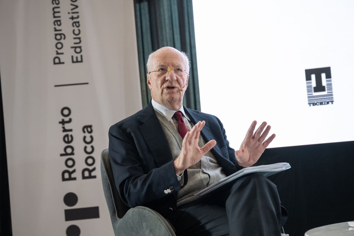 Paolo Rocca, director del Grupo Techint, en el cierre de la jornada por la educación argentina en Campana