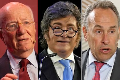 Paolo Rocca, Javier Milei y Marcelo Mindlin