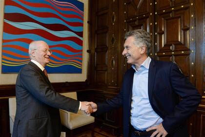 Paolo Rocca y el presidente Macri durante un encuentro en el que el empresario anunció inversiones