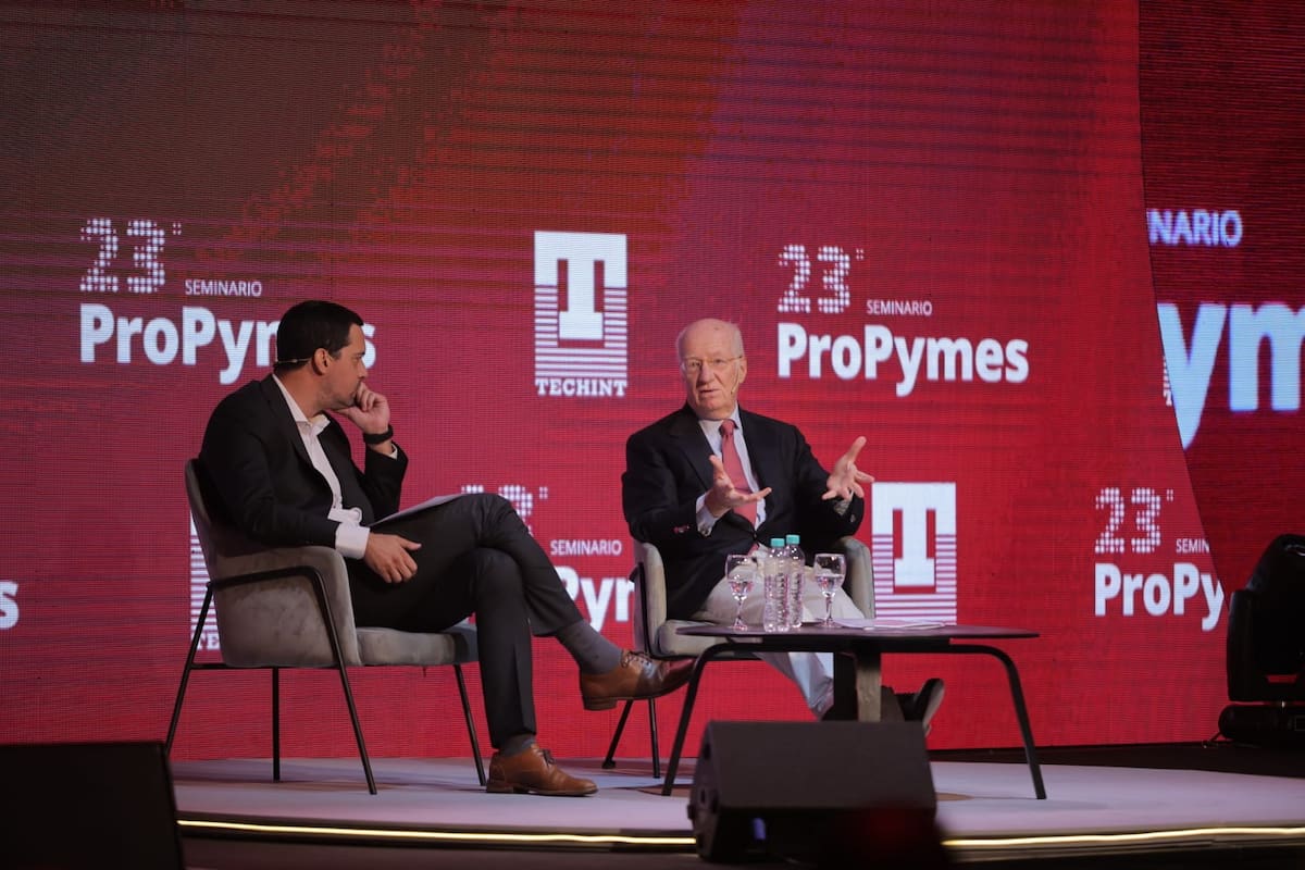 Paolo Rocca, titular del Grupo Techint, dialogó con Pablo Lavigne, durante el encuentro Propymes