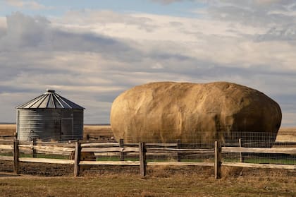 Una casa con forma de papa gigante en Boise, Idaho, Estados Unidos