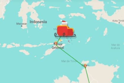 Papa Noel se encuentra en Indonesia