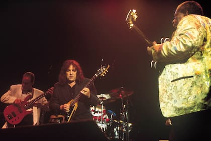 Pappo y B.B. King en el Madison Square Garden, agosto de 1993.