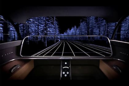 Para brindar una visión más panorámicas, el tablero del Moeye de Kyocera se hace transparente