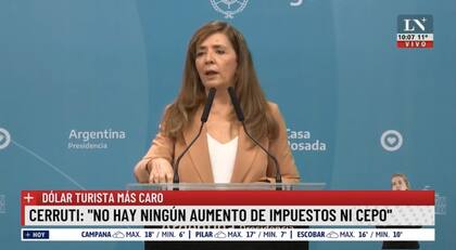 Para Cerruti, “no hay cepo”