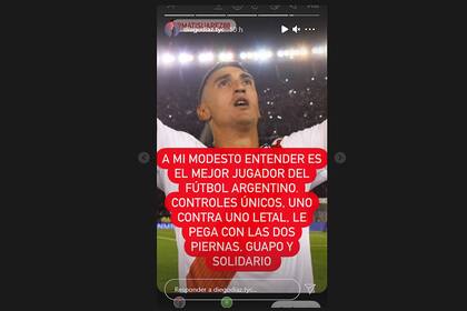 Para Diego Díaz, Matías Suárez es el mejor jugador del fútbol argentino