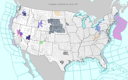 Para el sábado 18 de octubre, se espera que el sistema se fortalezca al desplazarse hacia el valle del Mississippi, concondiciones propicias para tormentas severas de tipo supercelular en el valle del Mississippi medio, los Ozarks y el área de Ark-La-Tex