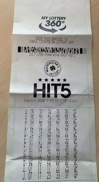 Para ganar el premio mayor, los jugadores deben acertar los cinco números, entre 1 y 42. El boleto es una imagen de referencia y no corresponde al ticket ganador