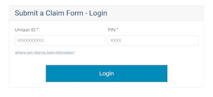 Para hacer el reclamo, se requiere un ID único y un PIN