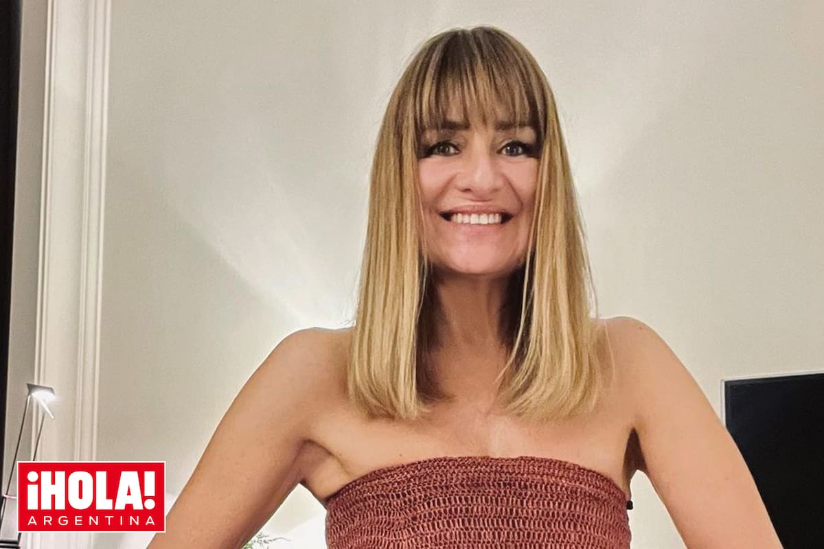 Para la ocasión lució un vestido que le prestó su hermana Isabel, creación del modisto argentino, Marcelo Senra